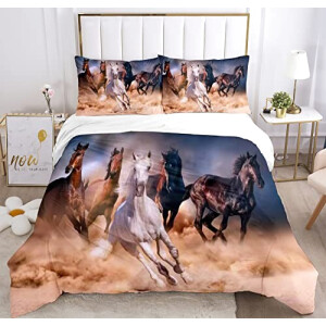 Housse de couette Cheval 135x200 cm 220x240 cm