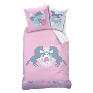 Housse de couette Cheval rose 135x200 cm