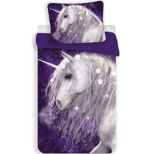 Housse de couette Cheval violet 140x200 cm