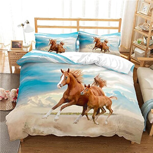 Housse de couette Cheval brun 220x240 cm