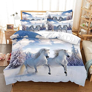 Housse de couette Cheval blanc 140x200 cm