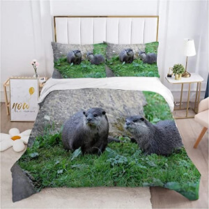 Housse de couette Castor gris 160x200 cm