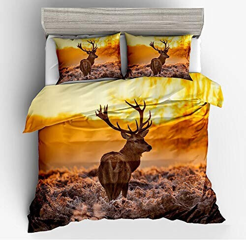 Housse de couette Cerf 140x200 cm 200x200 cm 220x240 cm