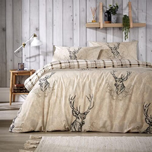 Housse de couette Cerf naturel 135x200 cm 200x200 cm 220x230 cm