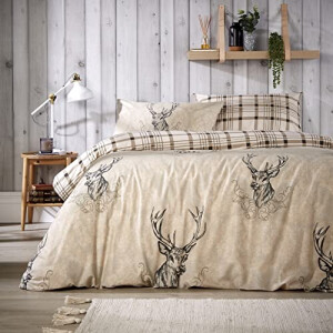 Housse de couette Cerf naturel 200x200 cm 220x230 cm 220x260 cm