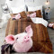 Housse de couette Cochon mignon 90x190 cm 140x200 cm 200x200 cm 220x240 cm 240x260 cm - miniature