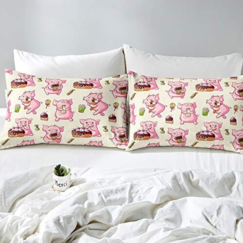 Housse de couette Cochon multicolore 130x200 cm 135x200 cm 200x200 cm 220x240 cm variant 0 