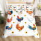 Housse de couette Coq poule 140x200 cm - miniature