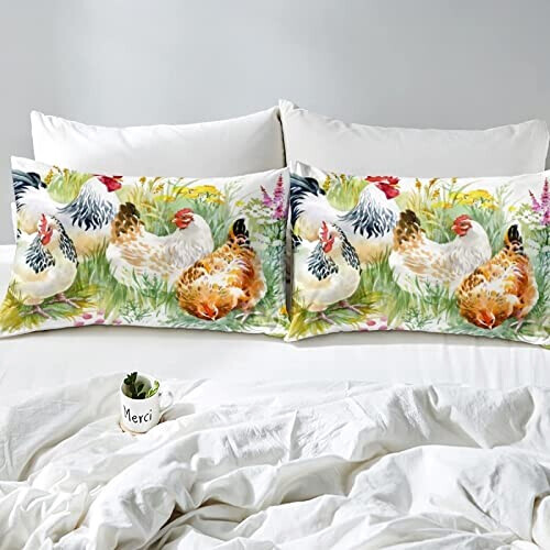 Housse de couette Coq poule 140x200 cm variant 1 