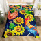 Housse de couette Coq poule 140x200 cm - miniature