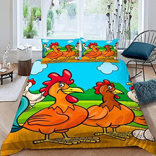 Housse de couette Coq couleur 200x200 cm variant 0 