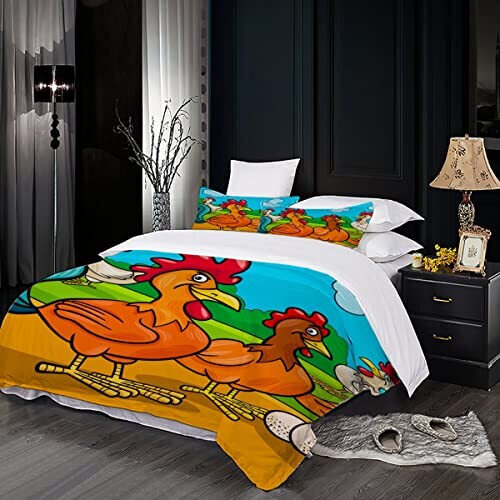 Housse de couette Coq couleur 200x200 cm variant 1 