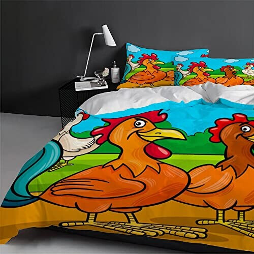 Housse de couette Coq couleur 200x200 cm variant 2 