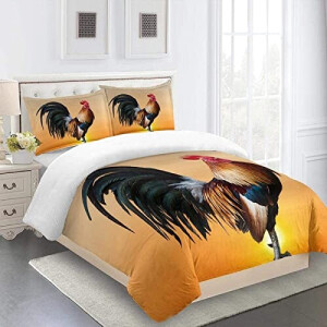 Housse de couette Coq 90x190 cm 100x135 cm 140x200 cm 160x200 cm 200x200 cm 220x240 cm 240x260 cm