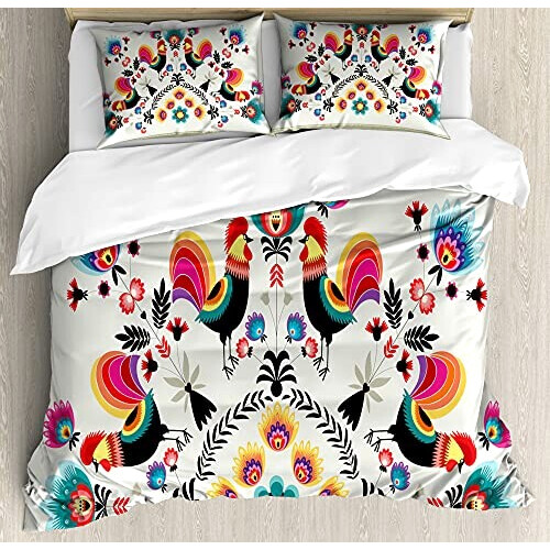 Housse de couette Coq multicolore 130x200 cm