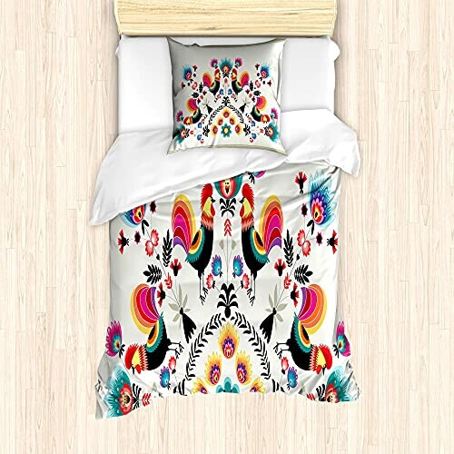 Housse de couette Coq multicolore 135x200 cm