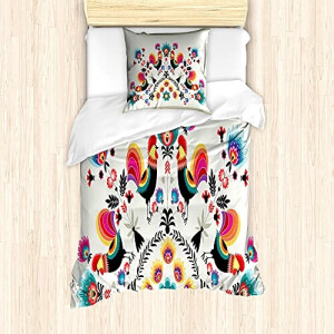Housse de couette Coq multicolore 135x200 cm