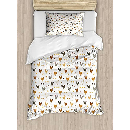Housse de couette Coq la cannelle et À l'abricot 130x200 cm variant 1 