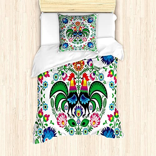 Housse de couette Coq multicolore 135x200 cm