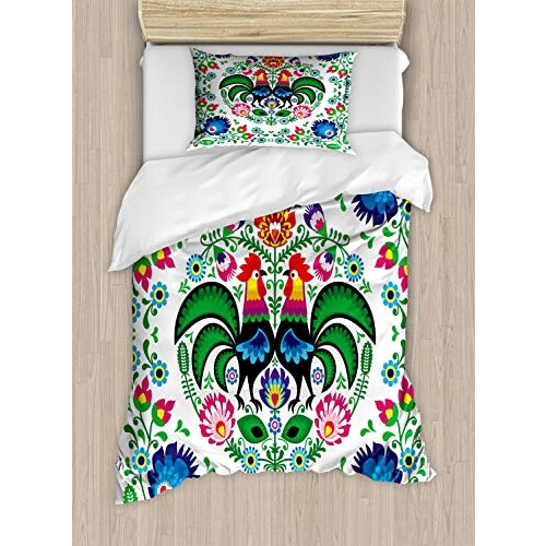 Housse de couette Coq multicolore 130x200 cm