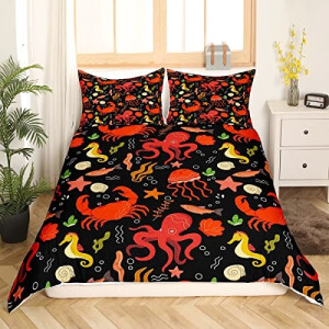 Housse de couette Crabe multicolore 140x200 cm 200x200 cm 220x240 cm 240x260 cm