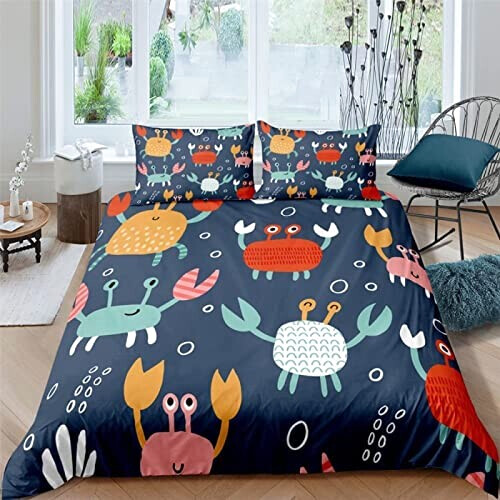 Housse de couette Crabe mignon 140x200 cm