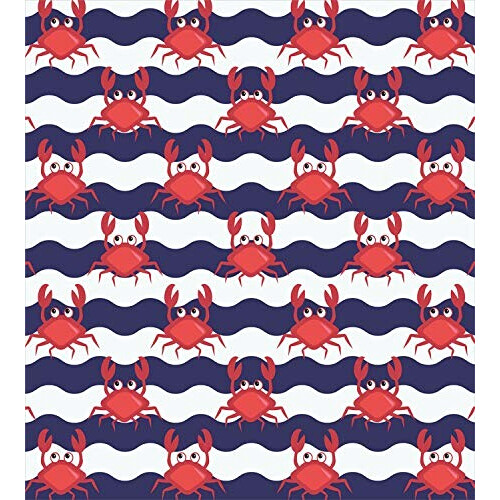 Housse de couette Crabe rouge et bleu marine 130x200 cm variant 0 