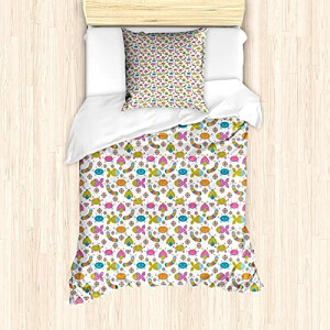 Housse de couette Crabe multicolore 135x200 cm