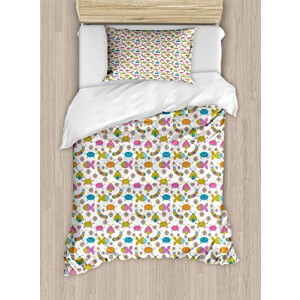 Housse de couette Crabe multicolore 130x200 cm