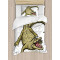 Housse de couette Crocodile blanc kaki 130x200 cm - miniature