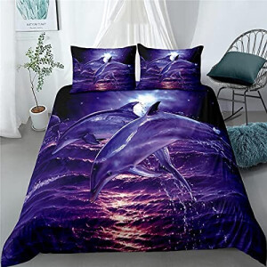 Housse de couette Dauphin violet 220x240 cm