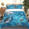 Housse de couette Dauphin bleu 200x200 cm - miniature