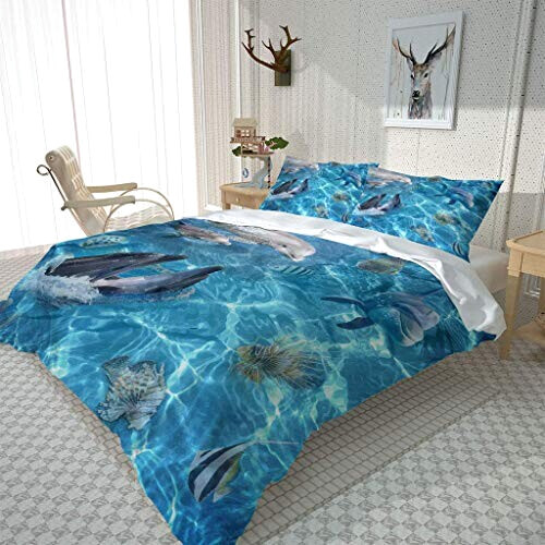 Housse de couette Dauphin bleu 200x200 cm variant 0 