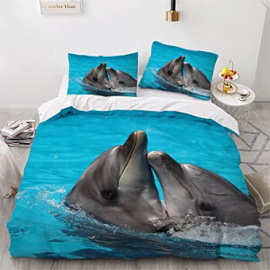 Housse de couette Dauphin couleur 140x200 cm 200x200 cm 220x240 cm 240x260 cm