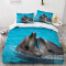 Housse de couette Dauphin couleur 140x200 cm 200x200 cm 220x240 cm 240x260 cm - miniature