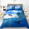 Housse de couette Dauphin bleu 140x200 cm - miniature