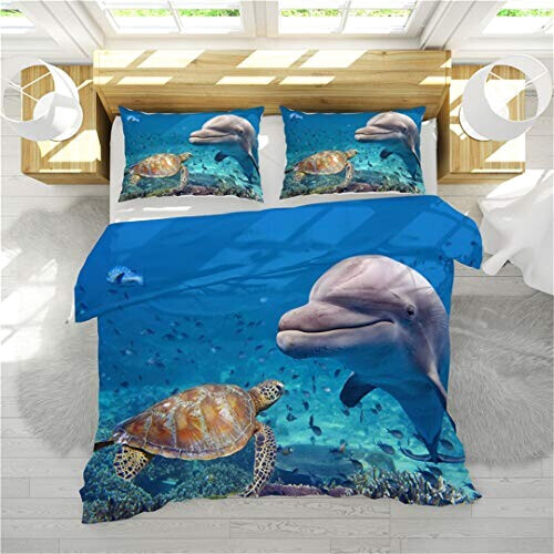 Housse de couette Dauphin s et tortues 220x240 cm