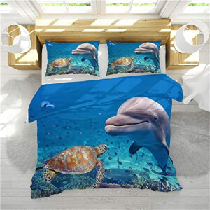 Housse de couette Dauphin s et tortues 220x240 cm