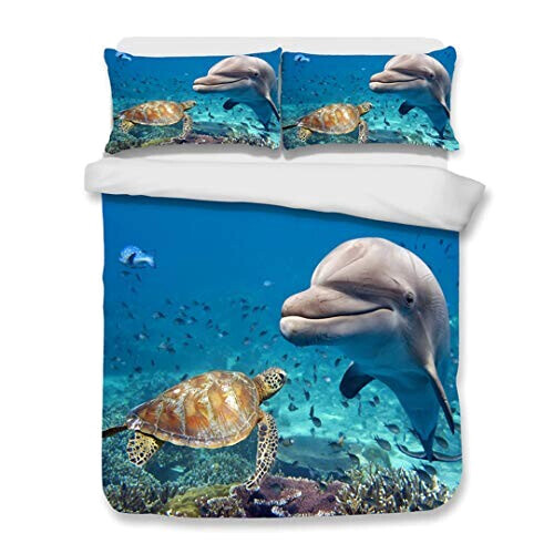 Housse de couette Dauphin s et tortues 220x240 cm variant 0 