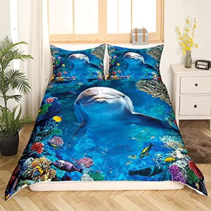 Housse de couette Dauphin multicolore 140x200 cm 200x200 cm 220x240 cm 240x260 cm