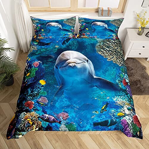 Housse de couette Dauphin multicolore 140x200 cm 200x200 cm 220x240 cm 240x260 cm variant 1 