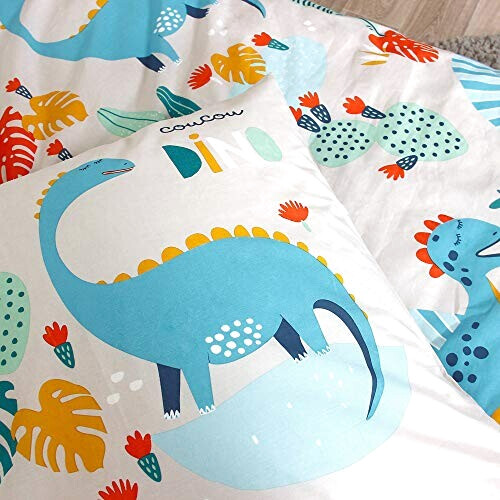 Housse de couette Dinosaure bleu 90x190 cm 140x200 cm variant 3 