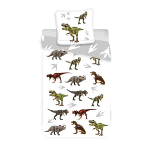 Housse de couette Tyrannosaure - Dinosaure - multicolore 140x200 cm