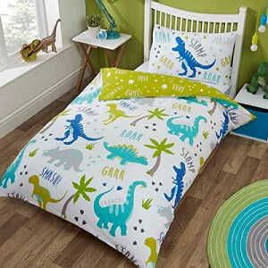 Housse de couette Dinosaure multicolore 135x200 cm