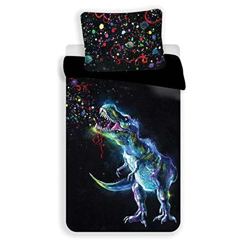 Housse de couette Dinosaure noir