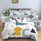 Housse de couette Dinosaure enfant blanc 220x240 cm - miniature