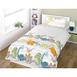 Housse de couette Dinosaure blanc 120x150 cm