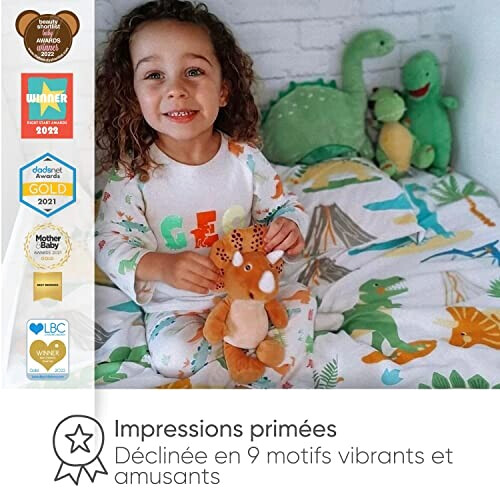 Housse de couette Tyrannosaure - Dinosaure - blanc 120x150 cm variant 4 