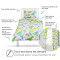 Housse de couette Tyrannosaure - Dinosaure - blanc 120x150 cm - miniature variant 3