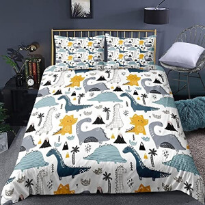 Housse de couette Dinosaure couleur 140x200 cm 200x200 cm 220x240 cm 240x260 cm